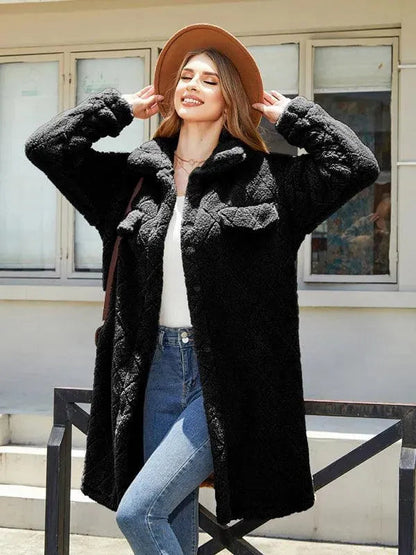 Women's Plaid Plush Blazer