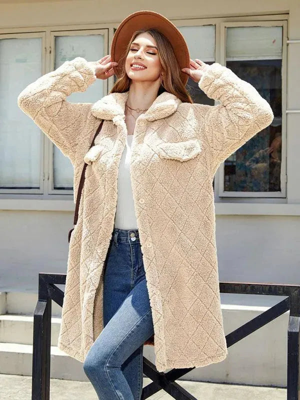 Women's Plaid Plush Blazer