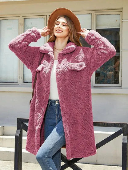 Women's Plaid Plush Blazer