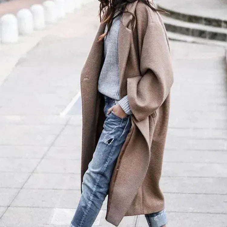Women's Thermal Wool Coat Warm and Elegant