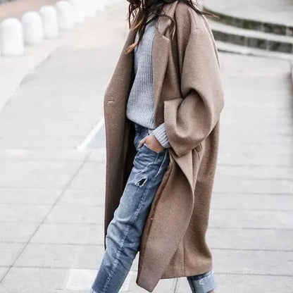 Women's Thermal Wool Coat Warm and Elegant