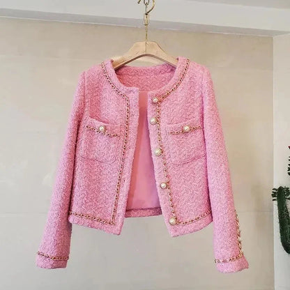 Elegant Women's Slim Fit Tweed Jacket