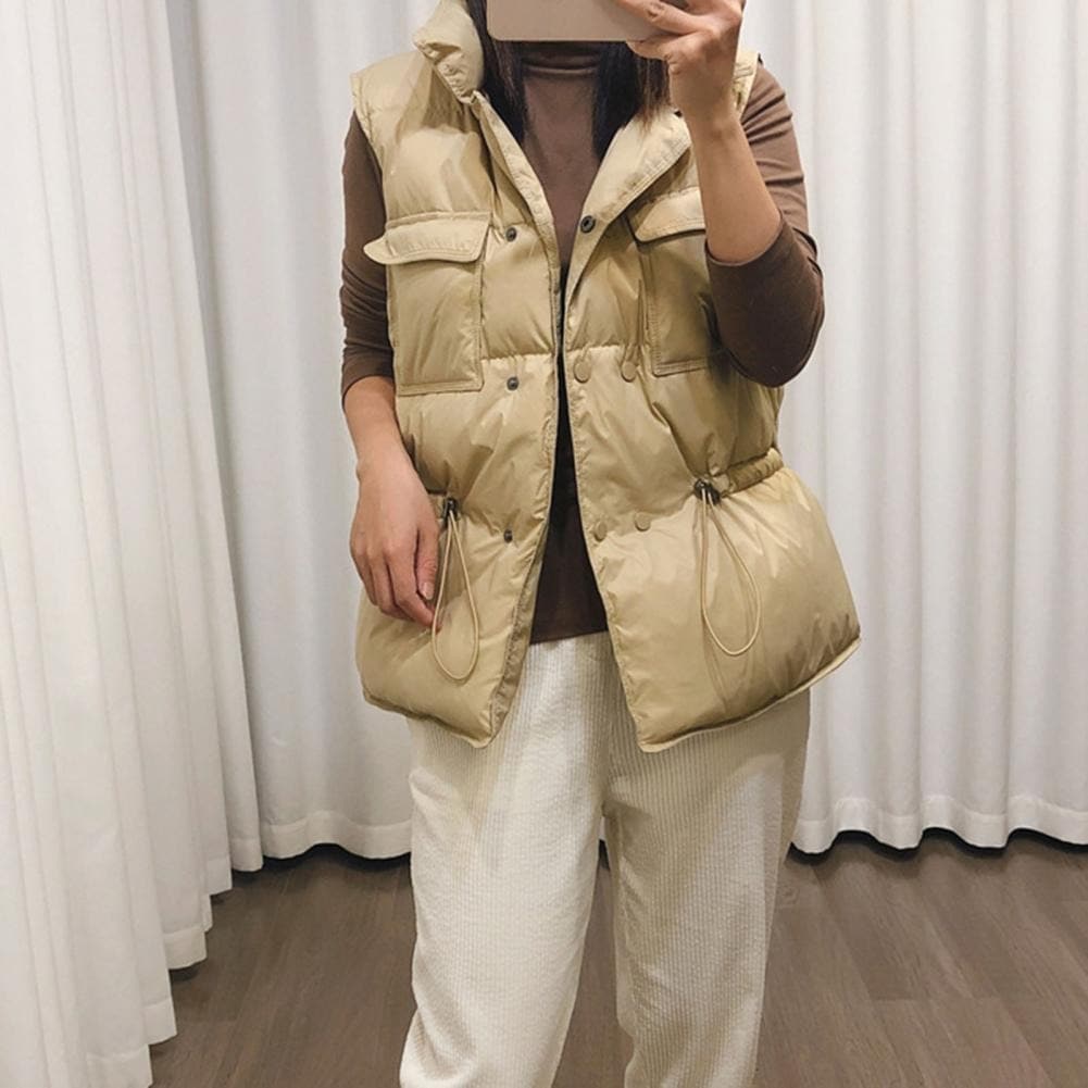 Women's Padded Vest High Collar Practical