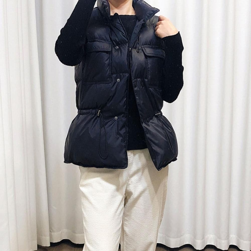 Women's Padded Vest High Collar Practical