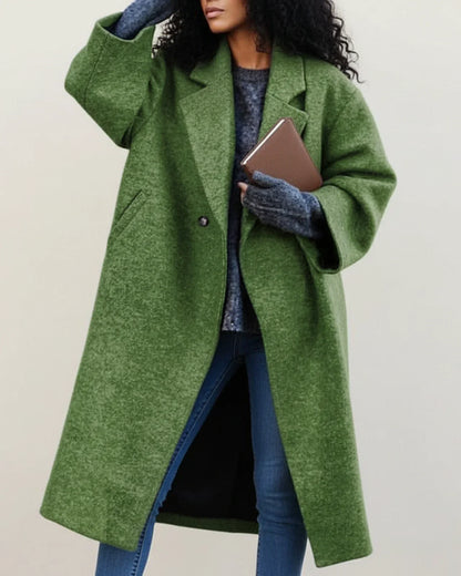 Women's Long Colorful Wool Winter Coat