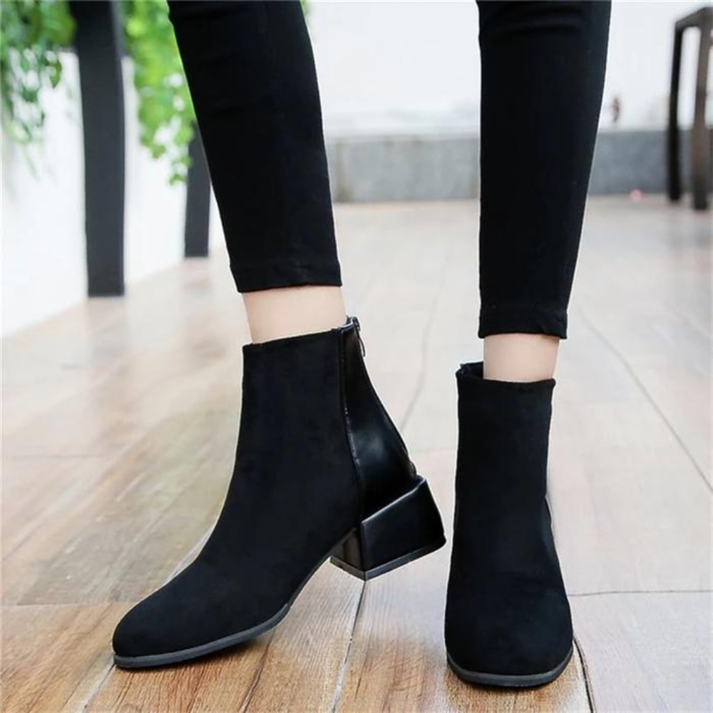 Damen Stiefeletten Hochzeitsschuhe Blockabsatz
