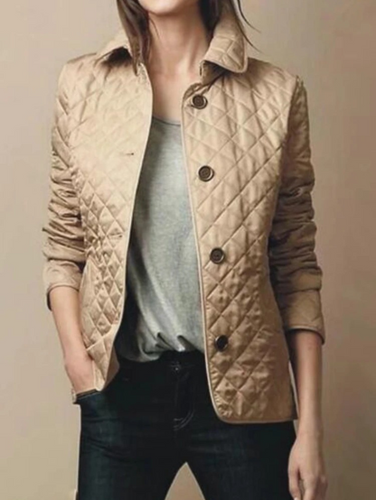 Women's Quilted Jacket Casual Modern Collar