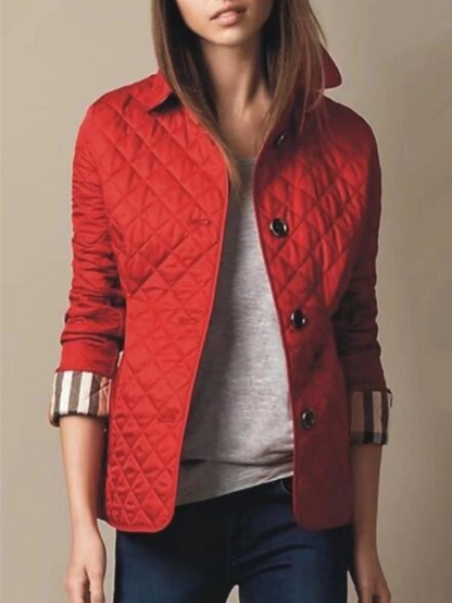 Women's Quilted Jacket Casual Modern Collar
