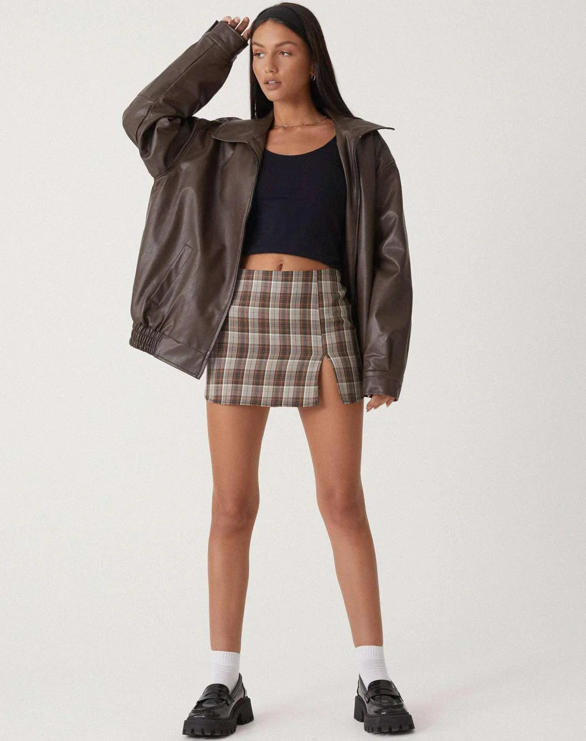 Übergröße PU Jacke Streetwear Style - IdealeKleiden