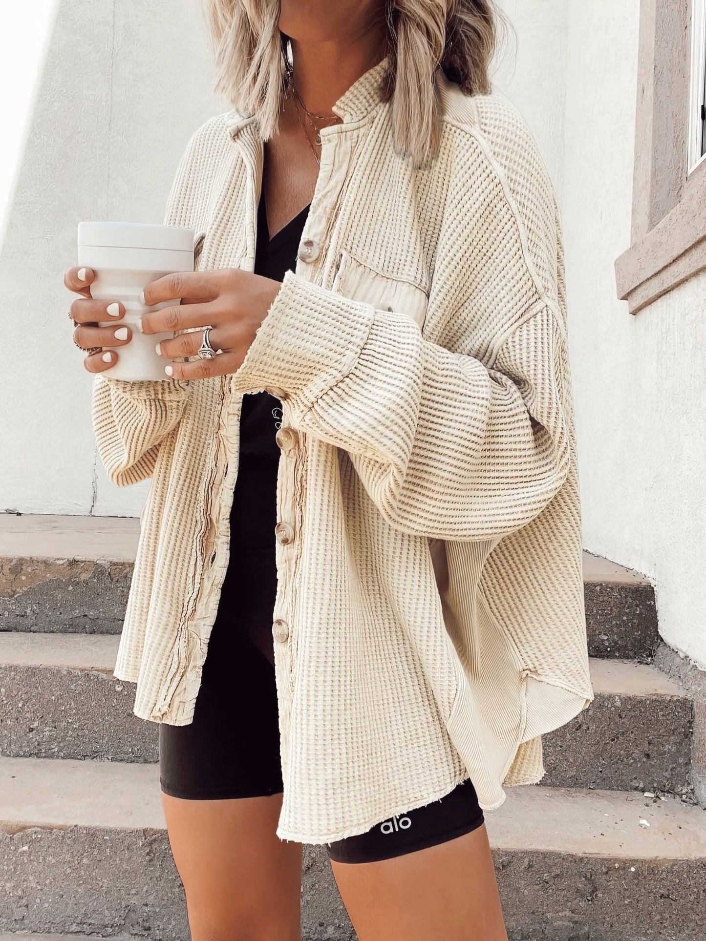 Comfortable Shirt Jacket Soft Jersey