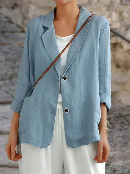 Women's Blazer Comfortable Mid-Length Natural Fabric