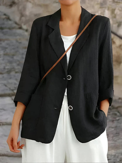 Women's Blazer Comfortable Mid-Length Natural Fabric