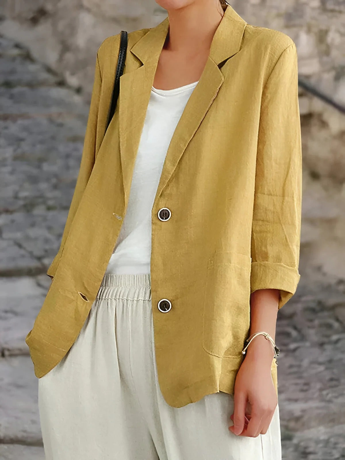 Women's Blazer Comfortable Mid-Length Natural Fabric