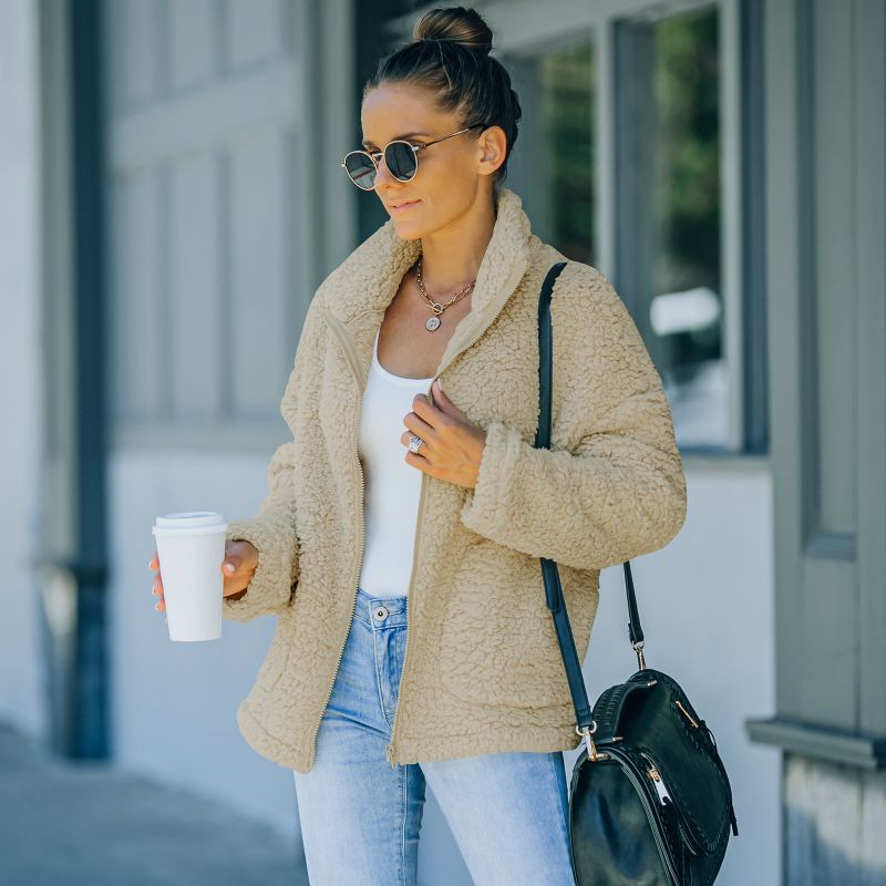 Women's Plush Jacket Warm and Elegant