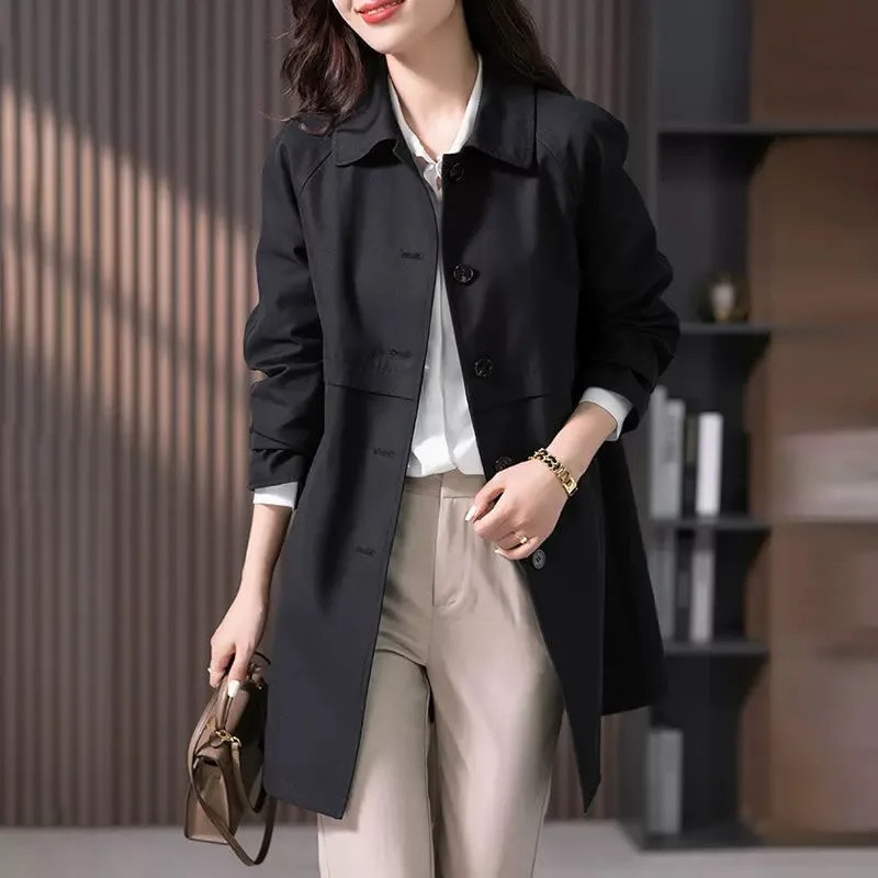 Women's Trench Coat Stylish Short Elegant