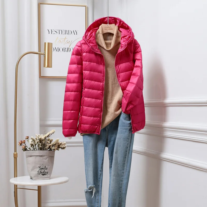 Women's Lightweight Packable Hooded Puffer Jacket