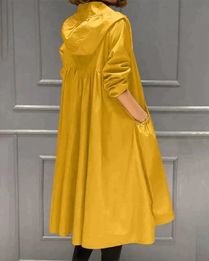 Waterproof Women's Knee-Length Loose Fit Jacket