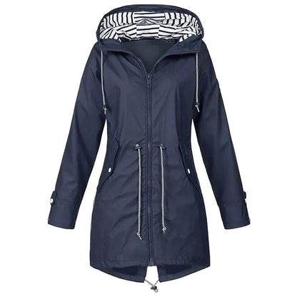 Waterproof Women's Hooded Outdoor Rain Jacket