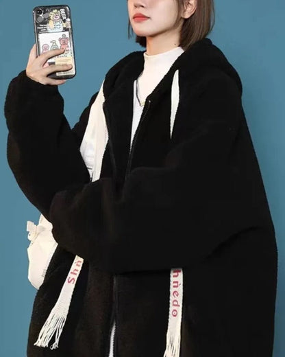 Women's Warm Oversized Winter Fleece Jacket