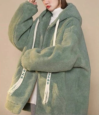 Women's Warm Oversized Winter Fleece Jacket