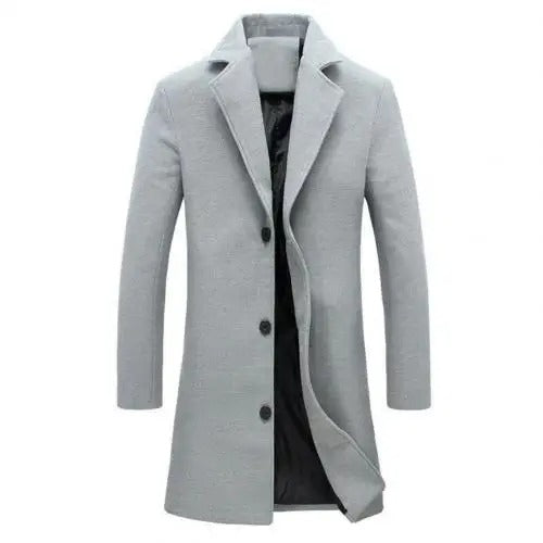 Herren Wollmantel Warm Herbst Winter