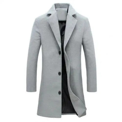 Herren Wollmantel Warm Herbst Winter
