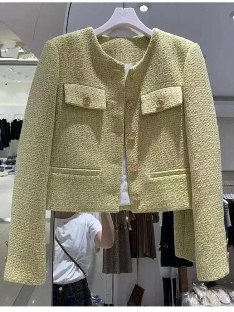 Elegant Women's Wool Tweed Jacket