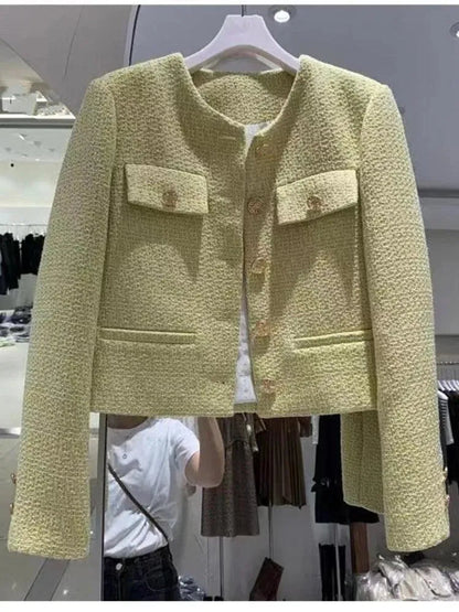 Elegant Women's Wool Tweed Jacket