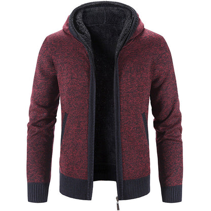 Chunky Knit Sweater Hood Warm