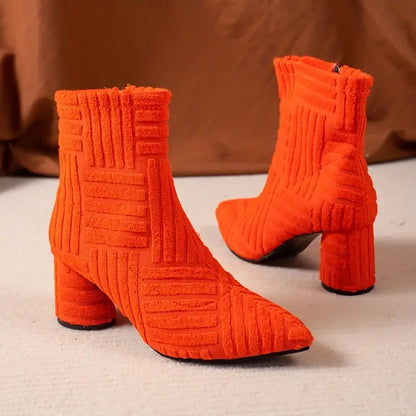 Stylish Women's Boots With Block Heel
