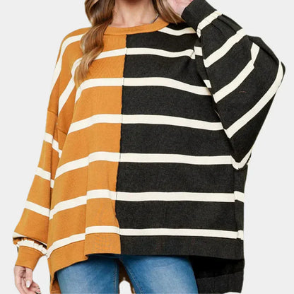 Stylischer Damen Pullover Streifen Design