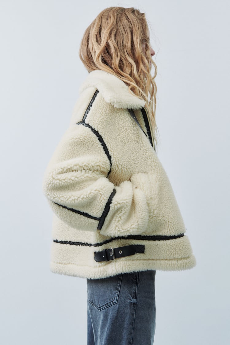Modische Sherpa-Jacke Warm Winter - IdealeKleiden