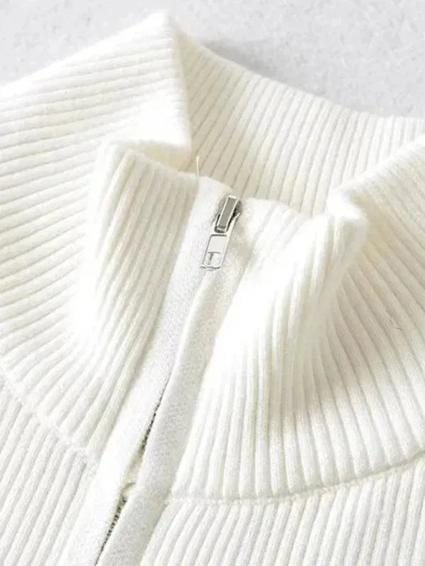 Gestreifte Strickjacke Damen Pullover - IdealeKleiden