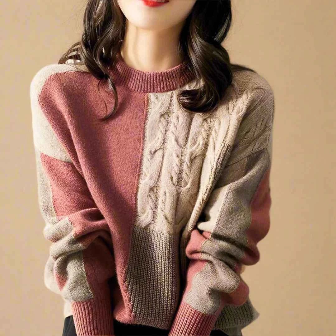 Zopf-Pullover Frauen Trendy - IdealeKleiden